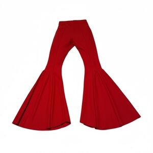 Red Flared Bell Bottom Pants